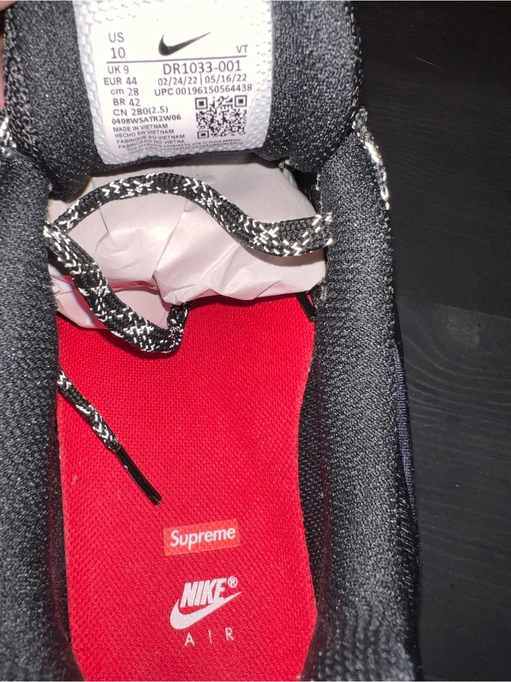 Supreme x Nike Air Max 98 TL SP 'Black' Size 10